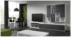 ensemble TV mural contemporain