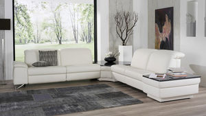 canapé modulable / contemporain / en tissu / en cuir