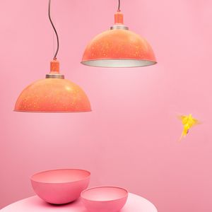suspension / contemporaine / en aluminium / blanche