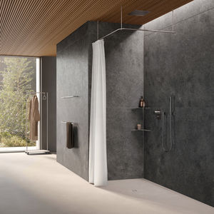 barre de rideau de douche en acier inoxydable brossé