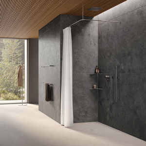 barre de rideau de douche en acier inoxydable brossé
