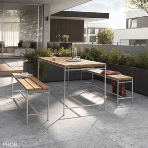 ensemble table et bancs contemporain