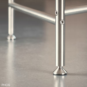 pied de table en acier inoxydable 1