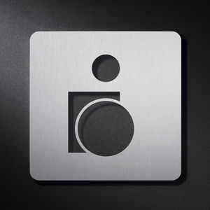pictogramme de porte en acier inoxydable 1