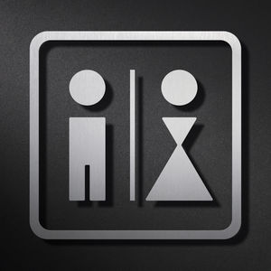 pictogramme de porte en acier inoxydable 1