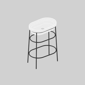 console pour lavabo en métal 1