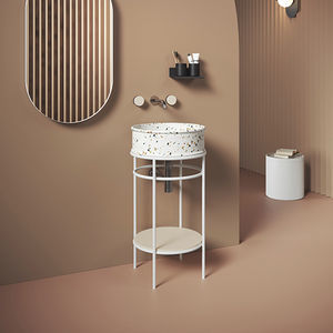 console pour lavabo en métal 1