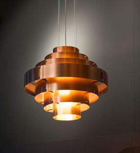 suspension / contemporaine / en cuivre / à hauteur réglable