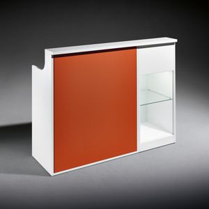 banque d'accueil modulable / stratifiée / en cuir
