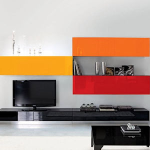 ensemble TV mural contemporain