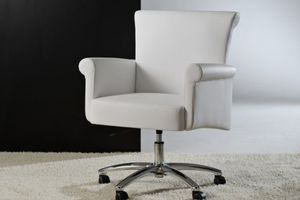 fauteuil de bureau contemporain / en tissu / pivotant / à roulettes