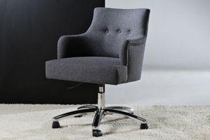 fauteuil de bureau contemporain / en textile / pivotant / à roulettes