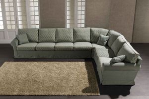 canapé d'angle / classique / en tissu / 7 places et plus