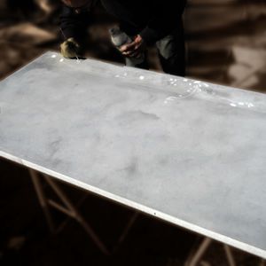 plan de travail en béton bfuhp Ductal® 1