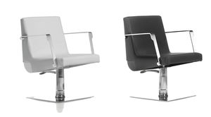 fauteuil de coiffure en polyuréthane / avec pompe hydraulique / piètement étoile