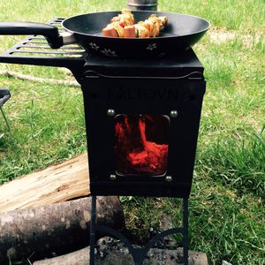 poêle de jardin à bois / avec barbecue