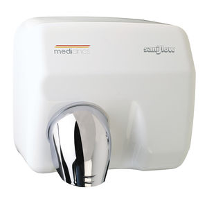 sèche-mains automatique / mural / encastrable / en acier