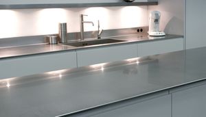 plan de travail en acier inox