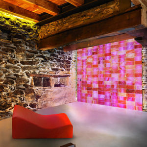 mur de sel pour centre de bien-être