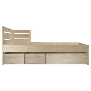 lit simple / contemporain / avec tête de lit / avec base de rangement