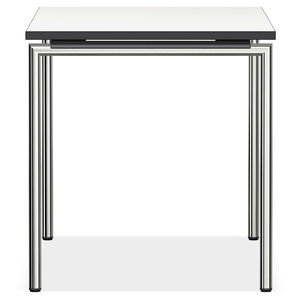 table contemporaine / en bois / rectangulaire / ronde