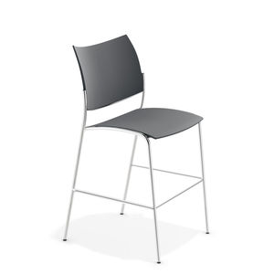 chaise de bar contemporaine / tapissée / empilable / 100% recyclable