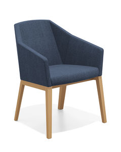chaise visiteur contemporaine / avec accoudoirs / tapissée / luge