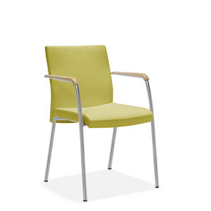 chaise de conférence contemporaine / avec accoudoirs / empilable / cantilever