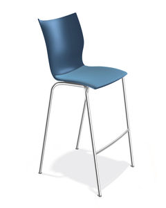 chaise de bar contemporaine / tapissée / 100% recyclable / en tissu