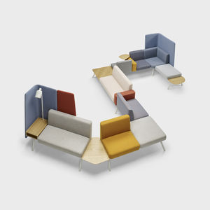 banquette modulable / contemporaine / en tissu / en aluminium extrudé