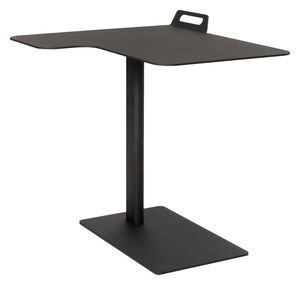 table d'appoint contemporaine / en acier à revêtement par poudre / avec piètement en acier / rectangulaire