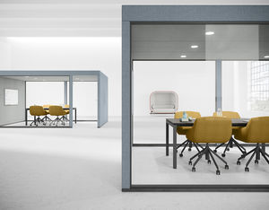 bureau POD acoustique / avec éclairage LED intégré / connecté / USB
