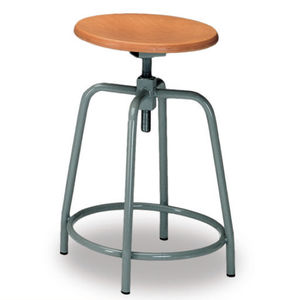 tabouret de travail en bois / en métal / pivotant / à hauteur réglable