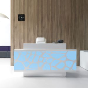 banque d'accueil en Plexiglas® / en métal / stratifiée / en verre