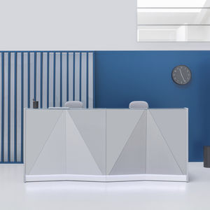 banque d'accueil modulable / en verre / en mélaminé / lumineuse