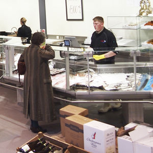 vitrine réfrigérée comptoir / éclairée / sur mesure / pour commerce