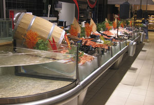 vitrine réfrigérée comptoir / étagère / sur mesure / pour commerce