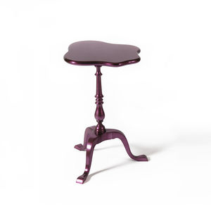table d'appoint design original / en bois / argentée