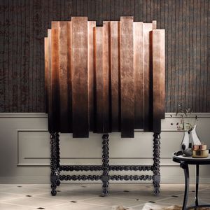 buffet sur pieds hauts / design original / en acajou