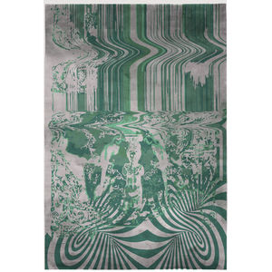 tapis contemporain / à motif / en laine / rectangulaire