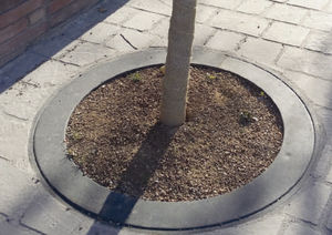 grille d'arbre en fonte / ronde