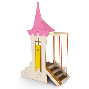 structure de jeu pour aire de jeux / pour collectivité / en bois / en métal