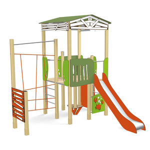structure de jeu pour aire de jeux / pour collectivité / en bois / en inox