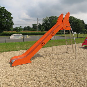 toboggan droit / pour aire de jeux / en acier inoxydable