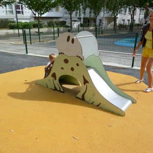 toboggan droit / pour aire de jeux / en acier inoxydable