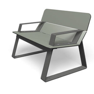 fauteuil contemporain / en métal / en HPL / avec accoudoirs