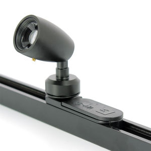 éclairage sur rail à LED / rond / en aluminium anodisé / pour hôtel