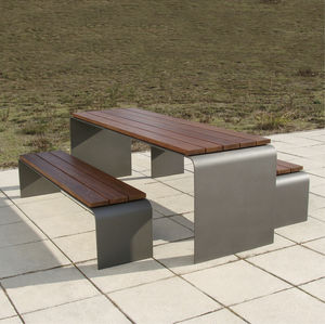 ensemble table et bancs contemporain