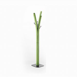 porte-manteau sur pied / contemporain / en acier peint / en cuir