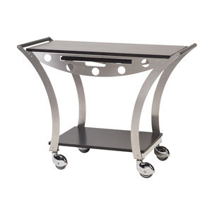 chariot de service / professionnel / en inox brossé